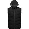 imageLittle Donkey Andy Mens Reversible Fleece Puffy Vest Warm Sleeveless Puffer Jacket with Removable Hood for Golfing HikingBlack