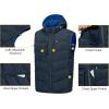 imageLittle Donkey Andy Mens Reversible Fleece Puffy Vest Warm Sleeveless Puffer Jacket with Removable Hood for Golfing HikingBlue
