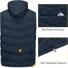 imageLittle Donkey Andy Mens Reversible Fleece Puffy Vest Warm Sleeveless Puffer Jacket with Removable Hood for Golfing HikingBlue