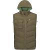 imageLittle Donkey Andy Mens Reversible Fleece Puffy Vest Warm Sleeveless Puffer Jacket with Removable Hood for Golfing HikingLaurel Oak