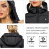 imageLittle Donkey Andy Womens Hooded Puffer Jacket FullZip Winter Lightweight Windproof Warm Quilted Coat with PocketsBlack