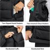 imageLittle Donkey Andy Womens Hooded Puffer Jacket FullZip Winter Lightweight Windproof Warm Quilted Coat with PocketsBlack