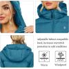 imageLittle Donkey Andy Womens Hooded Puffer Jacket FullZip Winter Lightweight Windproof Warm Quilted Coat with PocketsBlue