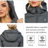 imageLittle Donkey Andy Womens Hooded Puffer Jacket FullZip Winter Lightweight Windproof Warm Quilted Coat with PocketsGrey