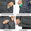 imageLittle Donkey Andy Womens Hooded Puffer Jacket FullZip Winter Lightweight Windproof Warm Quilted Coat with PocketsGrey