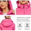 imageLittle Donkey Andy Womens Hooded Puffer Jacket FullZip Winter Lightweight Windproof Warm Quilted Coat with PocketsRose