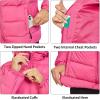 imageLittle Donkey Andy Womens Hooded Puffer Jacket FullZip Winter Lightweight Windproof Warm Quilted Coat with PocketsRose