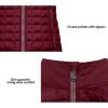 imageLittle Donkey Andy Womens Lightweight Puffer Vest Warm Outdoor Sleeveless Jacket for Hiking Travel Running GolfDark Red