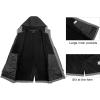 imageLittle Donkey Andy Womens Softshell Fleece Lined Jacket with Hood Windbreaker Insulated Long Warm Rain JacketBlack