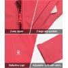 imageLittle Donkey Andy Womens Softshell Fleece Lined Jacket with Hood Windbreaker Insulated Long Warm Rain JacketRed