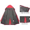 imageLittle Donkey Andy Womens Softshell Fleece Lined Jacket with Hood Windbreaker Insulated Long Warm Rain JacketRed