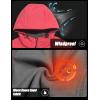 imageLittle Donkey Andy Womens Softshell Fleece Lined Jacket with Hood Windbreaker Insulated Long Warm Rain JacketRed