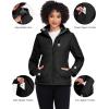 imageLittle Donkey Andy Womens Warm Ski Jacket Water Resistant Insulated Snowboarding Jacket Windproof Winter Snow CoatBlack