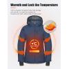 imageLittle Donkey Andy Womens Warm Ski Jacket Water Resistant Insulated Snowboarding Jacket Windproof Winter Snow CoatBlack Blue