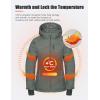 imageLittle Donkey Andy Womens Warm Ski Jacket Water Resistant Insulated Snowboarding Jacket Windproof Winter Snow CoatIron Gray
