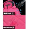 imageLittle Donkey Andy Womens Warm Ski Jacket Water Resistant Insulated Snowboarding Jacket Windproof Winter Snow CoatRose