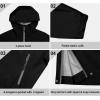 imageLittle Donkey Andy Womens Waterproof Rain Jacket HighPerformance Anorak Lightweight Windbreaker for HikingBlack