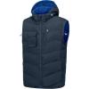 imageLittle Donkey Andy Mens Reversible Fleece Puffy Vest Warm Sleeveless Puffer Jacket with Removable Hood for Golfing HikingBlue