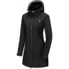 imageLittle Donkey Andy Womens Softshell Fleece Lined Jacket with Hood Windbreaker Insulated Long Warm Rain JacketBlack
