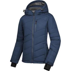 imageLittle Donkey Andy Womens Warm Ski Jacket Water Resistant Insulated Snowboarding Jacket Windproof Winter Snow CoatBlack Blue