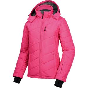 imageLittle Donkey Andy Womens Warm Ski Jacket Water Resistant Insulated Snowboarding Jacket Windproof Winter Snow CoatRose
