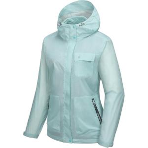imageLittle Donkey Andy Womens Waterproof Rain Jacket Lightweight Raincoat Hooded Sun Protection Windbreaker for Outdoor GolfBlue