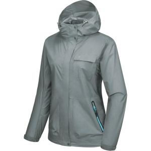 imageLittle Donkey Andy Womens Waterproof Rain Jacket Lightweight Raincoat Hooded Sun Protection Windbreaker for Outdoor GolfGrey