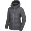 imageLittle Donkey Andy Womens Lightweight Insulated Hybrid Jacket for Hiking Running Ski Thermal Warm with Removable HoodAsphaltCharcoal Gray