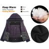 imageLittle Donkey Andy Womens Lightweight Insulated Hybrid Jacket for Hiking Running Ski Thermal Warm with Removable HoodBerry ConserveMystical