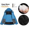 imageLittle Donkey Andy Womens Lightweight Insulated Hybrid Jacket for Hiking Running Ski Thermal Warm with Removable HoodBlue MoonSwedish Blue
