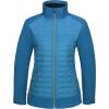 imageLittle Donkey Andy Womens Lightweight Insulated Hybrid Jacket for Hiking Running Ski Thermal Warm with Removable HoodBlue MoonSwedish Blue