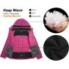 imageLittle Donkey Andy Womens Lightweight Insulated Hybrid Jacket for Hiking Running Ski Thermal Warm with Removable HoodCabaretPhlox Pink