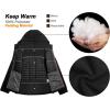 imageLittle Donkey Andy Womens Lightweight Insulated Hybrid Jacket for Hiking Running Ski Thermal Warm with Removable HoodMagnetJet Black