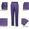 imageLittle Donkey Andy Womens Lightweight Puffy Pants Warm Fleece Lined Insulated Puffer Quilted Pants for Hiking Snow SkiDark Purple