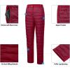 imageLittle Donkey Andy Womens Lightweight Puffy Pants Warm Fleece Lined Insulated Puffer Quilted Pants for Hiking Snow SkiDark Red