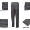 imageLittle Donkey Andy Womens Lightweight Puffy Pants Warm Fleece Lined Insulated Puffer Quilted Pants for Hiking Snow SkiGrey