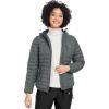 imageLittle Donkey Andy Womens Warm Waterproof Puffer Jacket Hooded Windproof Winter Coat with Recycled InsulationUpgraded Grey