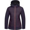 imageLittle Donkey Andy Womens Lightweight Insulated Hybrid Jacket for Hiking Running Ski Thermal Warm with Removable HoodBerry ConserveMystical