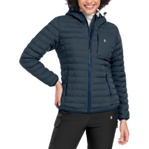 imageLittle Donkey Andy Womens Warm Waterproof Puffer Jacket Hooded Windproof Winter Coat with Recycled InsulationUpgraded Dark Blue