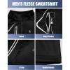 imageLittle Donkey Andy Mens Fleece Running Pullover Quarter Zip Long Sleeve Warm Sweatshirts Athletic Workout ShirtsBlack