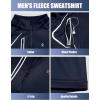 imageLittle Donkey Andy Mens Fleece Running Pullover Quarter Zip Long Sleeve Warm Sweatshirts Athletic Workout ShirtsNavy