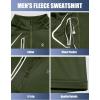 imageLittle Donkey Andy Mens Fleece Running Pullover Quarter Zip Long Sleeve Warm Sweatshirts Athletic Workout ShirtsOlive Green