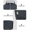 imageLittle Donkey Andy Mens Lightweight Running Warm Jacket Full Zip Fleece Lined Windproof Jacket for Outdoor CasualGray