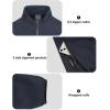 imageLittle Donkey Andy Mens Lightweight Running Warm Jacket Full Zip Fleece Lined Windproof Jacket for Outdoor CasualNavy Blue