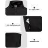 imageLittle Donkey Andy Mens Lightweight Running Warm Jacket Full Zip Fleece Lined Windproof Jacket for Outdoor CasualPure Black