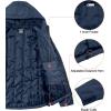 imageLittle Donkey Andy Mens Lightweight Warm Jacket with recycled insulation Hooded Windproof Winter CoatDark Blue