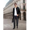 imageLittle Donkey Andy Mens Waterproof MidLength Trench Coat Lightweight Long Rain Coat Single Breasted OvercoatBlack
