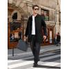 imageLittle Donkey Andy Mens Waterproof MidLength Trench Coat Lightweight Long Rain Coat Single Breasted OvercoatBlack