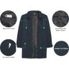 imageLittle Donkey Andy Mens Waterproof MidLength Trench Coat Lightweight Long Rain Coat Single Breasted OvercoatBlack Heather