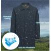 imageLittle Donkey Andy Mens Waterproof MidLength Trench Coat Lightweight Long Rain Coat Single Breasted OvercoatBlack Heather